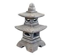 gartendekoparadies.de Pagode japonaise avec huit fenêtres, lanterne en pierre antique, hauteur 40 cm, 11 kg, multicolore, résistante au gel, pour l'extérieur