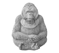 gartendekoparadies.de Statuette en pierre massive AFFE singe d'homme Orange outan 27 cm 8 kg en pierre résistante au gel