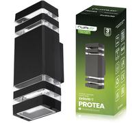 Gartenleuchte Wandlampe aufwärts abwärts GU10 Schwarz PROTEA LUMILED