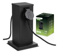Gartenpfahl IBERI Außenstehend 230V 22cm 2x Steckdose LUMILED