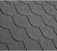 Gartenpirat Bardeaux de toiture en Bitume Bardeaux de toiture en Forme de Queue de Castor Noir 1 m² pour abri de Jardin, Remise à Outils, pavillon et abri de Voiture