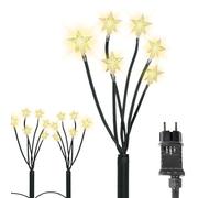 Gartenpirat Set 5 bâtons lumineux piquet LED en forme d'étoile jardin extérieur
