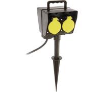 Gartensteckdose 2fach noir, jaune as - Schwabe 60680