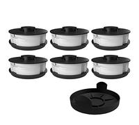 gartenteile Lot de 6 bobines de rechange pour coupe-bordure + 1 couvercle de bobine/capot compatibles avec les coupe-bordures électriques ALDI Gardenline GLT 450 451 452 453 454 455 456 457 458 459