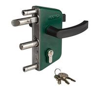 Gartentorschloss Locinox Lakz P1 Vert Mousse pour 40mm Profils, Réglable, Edelstahl-Mechanismus Château pour Porte Du Jardin,Gittertorschloss,Serrure Sécurité,Hoftorschloss,Battant