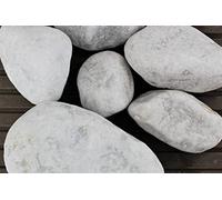 Gartenwelt Riegelsberger Carrara Gravier de marbre non lavé Grain 60-100 mm Gravier de marbre blanc neige Galets décoratifs pour jardin 25 kg