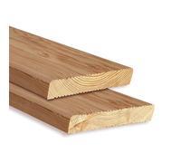 Gartenwelt Riegelsberger Lame de terrasse mélèze naturel 27x142 mm rainurée antidérapante - 110 cm - bois extérieur terrasse balcon piscine