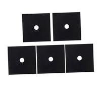 GARVALON 5 pièces Protège Plaque de Cuisson Réutilisable Tapis Cuisinière Gaz Résistant aux Taches Noir Couvre Brûleur et Facile à Nettoyer