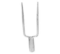 GARVALON Fourche à Parterre de Fleurs en Acier à Deux Dents, Outil Manuel Adapté Jardinage Extérieur sur Lits de Légumes et Parterres, Manche Compatible 3,5 CM, Résistante à la