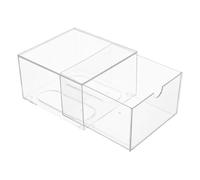 GARVALON Organisateur Tiroir Cosmétique Empilable Large, Acrylique Transparent Résistant, Rangement Salle de Bain Multifonctionnel pour Maquillage et Mouchoirs - Boîte de Rangement