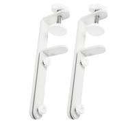 GARVALON Présentoir de table à panneaux perforés Accessoires pour panneaux perforés blanc en fer 2 pièces installation facile pour bureau et rangement