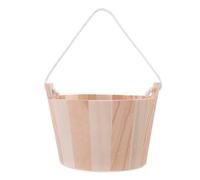 GARVALON Seau de Sauna Traditionnel en Bois 5L avec Poignée Ergonomique en Corde, Seau de de Sauna pour Salle de Vapeur et Sauna Traditionnel