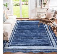 Garvee 2.6x5 Washable Runner Rug, Elegant Scalloped Runner Rug, Soft Printed Faux Wool Floor Carpet Runners for Hallway Kitchen Laundry Bedroom, Non Slip