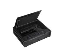 Garvee Accès rapide biométrique - Coffre-fort compact pour 2 pistolets - Ouverture par trace digitale, clavier et clé - Sécurisé pour chambre, salon, voiture - Idéal défense à domicile - Noir