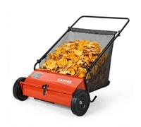 Garvee Balayeuse à Gazon 54cm - Brosses v Réglables, Sac Collecteur de 170L | Ramasseur de Feuilles et d'herbe pour Jardin et Pelouse