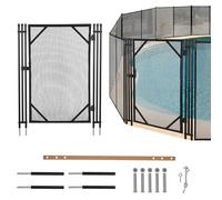 Garvee Barrière De Sécurité Piscine Amovible, Filet Robuste Maille PVC, Cadre Acier Et Aluminium, Installation Facile DIY, Protège Enfants Et Animaux Domestiques