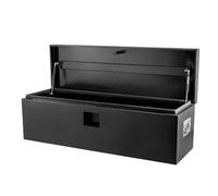Garvee Boîte à Outils En Acier Robuste Pour Camion - Coffre De Rangement Sécurisé Avec Serrure ouvercle Rainuré Sans Poignée - Idéal Pour Remorque Et Pick-Up, 122x38x38cm