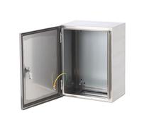 Garvee Boîte de dérivation électrique en inox 304 IP65 - Résistante à la corrosion, étanche - Avec plaque de montage et serrure - Usage intérieur/extensionérieur - Épaisseur 1,5 mm, Dimensions 12x12x8