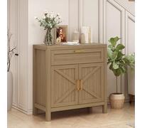 Garvee Buffet de Salle à Manger 87 cm - Meuble de Rangement Style Fermier Moderne, 2 Portes, Étagère Réglable, pour Entrée, Salon ou Cuisine