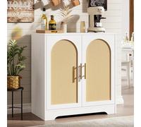 Garvee Buffet en Rotin, Meuble de Rangement Moderne Haut 76 cm avec 2 Portes, Console, Buffet d'appoint pour Salon, Salle à Manger, Entrée