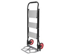 Garvee Diable Convertible Pliant 2-en-1 et escabeau 3 marches - Chariot à roulettes Portable en Aluminium, Grand Marche antidérapante, idéal pour Bureau, Cuisine, Maison - Capacité 3 marches, 220 lbs