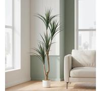 Garvee Dracaena Artificiel 1.65m Arbre Dragon - Plante Verte Décorative Grand Format - Faux Dracaena Marginata en Pot Lesté - pour Salon Bureau Entrée
