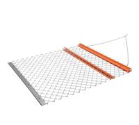 Garvee Herse à chaîne robuste agricole pour ATV/UTV - Nivellement terrain, gazon, allée gravillonnée - Accessoire tracteur ferme, prairie, jardin - 5Ft*4Ft + plaque en fer orange