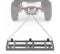 Garvee Herse Traînée en Acier Renforcé Outil De Nivellement Polyvalent, Râteau Égaliseur Réglable pour Pelouse Et Allée, Compatible ATV, UTV, Tracteur Et Tondeuse