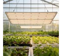 Garvee Lampe horticole LED 600W - Spectre complet à intensité réglable, PPFD élevé pour plantes d’intérieur, semis, croissance, floraison - Pour serre, tente, hydroponie - Blanche, rougeur, IR - 230V