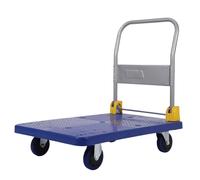 Garvee Plateforme roulante Pliante 600KG, Chariot Bureau et entrepôt, Plateau PP renforcé 91x61cm, Roues TPR 12,7cm, Transport Charges Lourdes, Taille 102x61cm