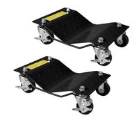 Garvee Set de 2 Chariots de Roues pour Voiture avec Freins, 907 kg par Support (1814 kg au Total), Ensemble de Supports de Pneus pour Voitures, Camions, Remorques, Bateaux, Motos