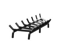 Garvee Support à bûches en acier massif - Grille de cheminée robuste pour poêle, intérieur et brasero extérieurérieur - 6 pieds pour stabilité, 7 barres pour capacité supérieure - Revêtement poudré