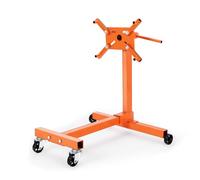 Garvee Support Moteur Rotatif Robuste - Capacité 750 lbs, châssis Acier Pliable, 4 Bras réglables, 4 roulettes Robustes - Parfait pour réparation et Maintenance Automobile, Grue, cric - Orange | 750
