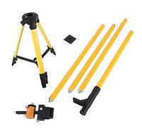 Garvee Trépied professionnel pour niveau laser - Barre horizontale et mât télescopique 3,7 m, hauteur réglable 19-33'', adaptateurs 1/4"-20 & 5/8"-11, aluminium robuste, pieds antidérapants - Montage