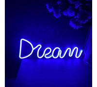 Garvee Veilleuse LED décorative « Dream » pour chambre et maison - Plaque murale néon au design moderne - Parfaite pour les fêtes, les bars, les événements et les cadeaux d'anniversaire - Alimentation