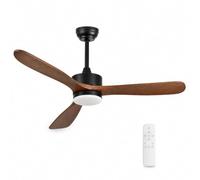 Garvee Ventilateur Plafond Avec Lumiere Silencieux Mise Hiver Petits Modèles,3 Couleurs De Lumière, 6 Vitesses, Télécommande, Ventilateur Lumineux Moderne Pour Salon, Chambre,Bureau,Cuisine,132cm