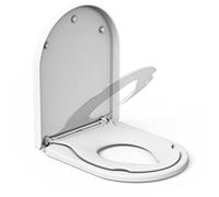 GarveeHome Abattant de toilettes en forme de D avec siège enfant et mécanisme de fermeture amortie | Siège enfant magnétique intégré, fixation rapide et antidérapante | Silencieux