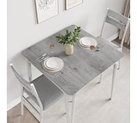 GarveeHome Ensemble Table à Manger 3 pièces pour 2 Personnes - Table carrée compacte MDF et 2 chaises rembourrées -Optimisé pour Petits espaces - Plateau MDF