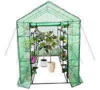 GarveeHome Serre en Film Plastique - Abri de Jardin avec étagère - Serre à tomates - en Film Plastique - pour tomates, légumes, Fruits, Fleurs