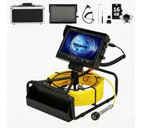 GarveeLife Caméra d'inspection Tubulaire 9 Pouces 1080p, caméra HD 23 mm | Étanchéité IP68, 12 LED, câble de 50 m, batterie 4500 mAh, carte TF 16 Go, DVR, dans coffret en aluminium
