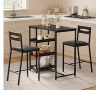 GarveeLife Set Repas 2p Hauteur Comptoir étagères