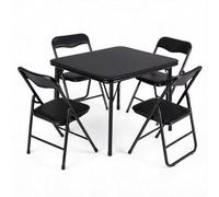 GarveeMore Ensemble Table et chaises Pliantes pour Enfants - Table d’activités carrée rembourrée + chaises Pliables capitonnées, Cadre Acier, Compact Gain de Place - Repas, Lecture, devoirs, Jeux -
