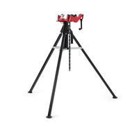 GarveeMore Étau à Chaîne Sur Trépied, Support De Tuyau Pliable Et Stable | Mors 3 À 127 Mm | Chaîne Auto-Serrante | Verrou Anti-Rotation | Trépied Thermolaqué | Plateau Porte-Outils