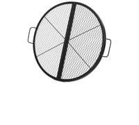 GarveeMore Grille de Foyer Pliable 30,5 Pouces (77,5 cm) en Acier Robuste résistante à 600°C - Ronde avec poignée pour Barbecue, Camping et Patio - Pliable, Ronde avec poignée