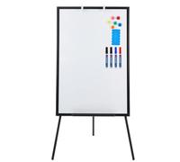 GarveeMore Tableau Blanc Magnétique Sur Trépied 91x61cm Pliable, Noir | Hauteur Réglable 107-165 cm, Portable, Cadre Aluminium Robuste, Pour Bureau, École, Maison