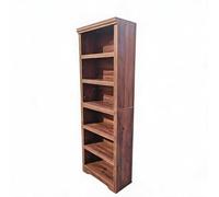 GarveeTech Bibliothèque Ouverte Style Farmhouse, 6 Niveaux, tablettes réglables, MDF antidérapant + Anti-basculement - Gris Carlo patiné - L 80 cm - 6 Layers/Hand-grabbed Gray Carlo / W800