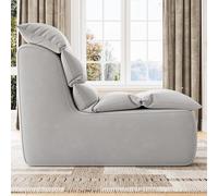 GARVEETECH Fauteuil Sac à Haricots pour Adultes avec Mousse à Mémoire de Forme, Soutien Lombaire et Base Antidérapante - Canapé Relax Confortable pour Salon, Chambre ou Bureau - Gris