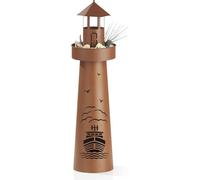GARVIDA Colonne décorative LED Phare - 70 cm - marron