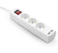Garza 420006 - Multiprise 3 prises 2P + T Schuko, 2 USB, 1,5 mm x 1,4 m)