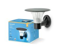 Garza - Applique murale solaire LED d'extérieur 2200lm, 360º, effet étoile - détecteur de mouvement, 2 tons (3000K/4000K), IP65, couverture 80m², fixation murale.